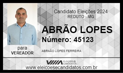 Candidato ABRÃO LOPES 2024 - REDUTO - Eleições