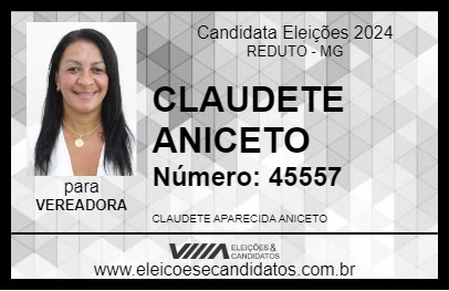 Candidato CLAUDETE ANICETO 2024 - REDUTO - Eleições