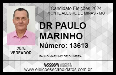 Candidato DR PAULO MARINHO 2024 - MONTE ALEGRE DE MINAS - Eleições