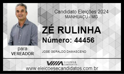 Candidato ZÉ RULINHA 2024 - MANHUAÇU - Eleições