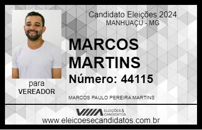 Candidato MARCOS MARTINS 2024 - MANHUAÇU - Eleições