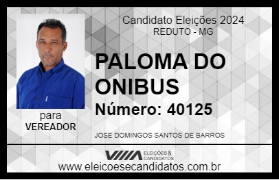 Candidato PALOMA DO ONIBUS 2024 - REDUTO - Eleições