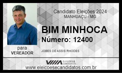 Candidato BIM RHODES 2024 - MANHUAÇU - Eleições