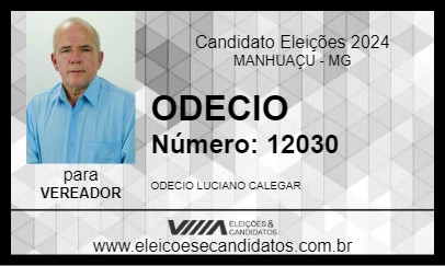 Candidato ODECIO 2024 - MANHUAÇU - Eleições