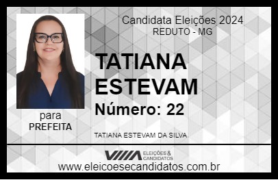 Candidato TATIANA ESTEVAM 2024 - REDUTO - Eleições