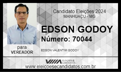 Candidato EDSON GODOY 2024 - MANHUAÇU - Eleições