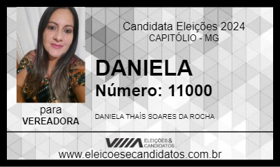 Candidato DANIELA 2024 - CAPITÓLIO - Eleições