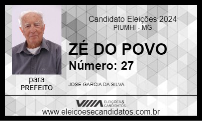 Candidato ZÉ AGRENY 2024 - PIUMHI - Eleições