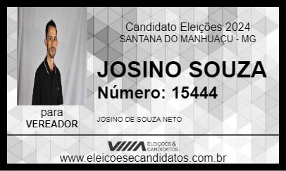 Candidato JOSINO SOUZA 2024 - SANTANA DO MANHUAÇU - Eleições