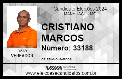 Candidato CRISTIANO MARCOS 2024 - MANHUAÇU - Eleições