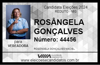 Candidato ROSÂNGELA GONÇALVES 2024 - REDUTO - Eleições