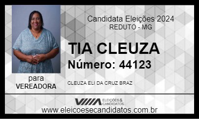 Candidato TIA CLEUZA 2024 - REDUTO - Eleições