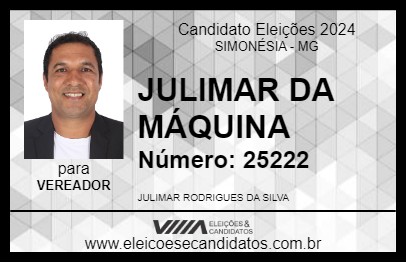 Candidato JULIMAR DA MÁQUINA 2024 - SIMONÉSIA - Eleições