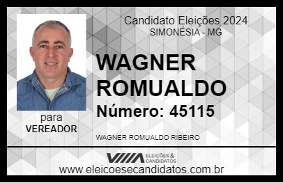 Candidato WAGNER ROMUALDO 2024 - SIMONÉSIA - Eleições