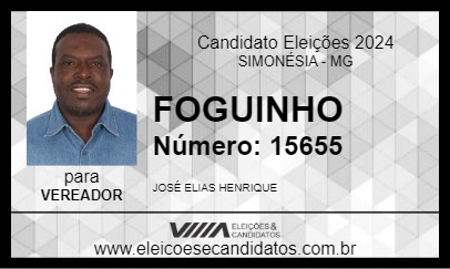 Candidato FOGUINHO 2024 - SIMONÉSIA - Eleições