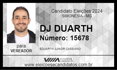 Candidato DJ DUARTH 2024 - SIMONÉSIA - Eleições