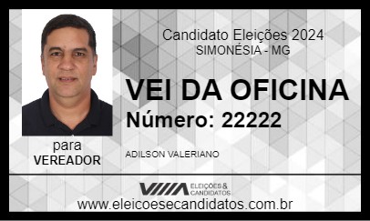 Candidato VEI DA OFICINA 2024 - SIMONÉSIA - Eleições