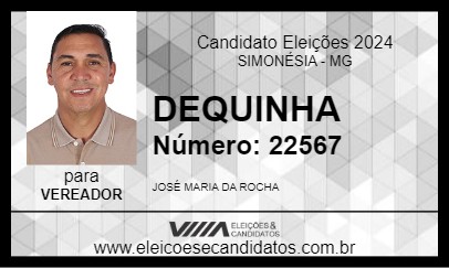 Candidato DEQUINHA 2024 - SIMONÉSIA - Eleições