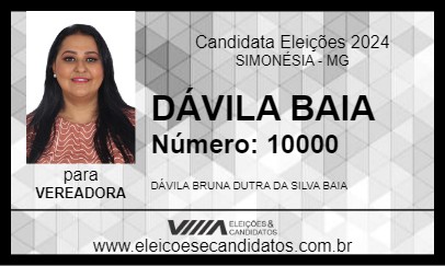 Candidato DÁVILA BAIA 2024 - SIMONÉSIA - Eleições