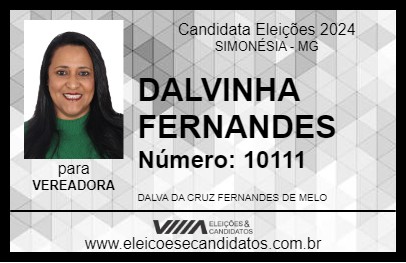 Candidato DALVINHA FERNANDES 2024 - SIMONÉSIA - Eleições