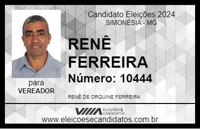 Candidato RENÊ FERREIRA 2024 - SIMONÉSIA - Eleições