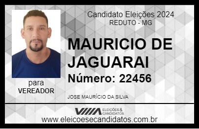 Candidato MAURICIO DE JAGUARAI 2024 - REDUTO - Eleições