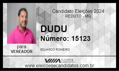 Candidato DUDU 2024 - REDUTO - Eleições