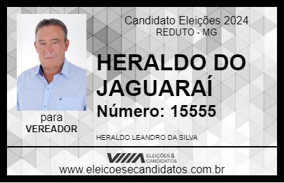 Candidato HERALDO DO JAGUARAÍ 2024 - REDUTO - Eleições