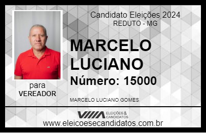 Candidato MARCELO LUCIANO 2024 - REDUTO - Eleições