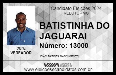 Candidato BATISTINHA DO JAGUARAI 2024 - REDUTO - Eleições