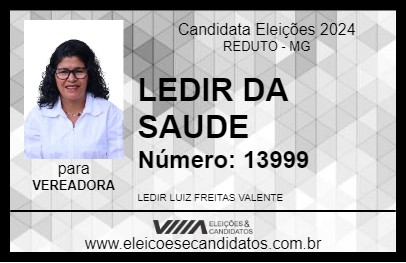 Candidato LEDIR DA SAUDE 2024 - REDUTO - Eleições