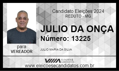 Candidato JULIO DA ONÇA 2024 - REDUTO - Eleições