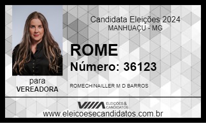 Candidato ROME 2024 - MANHUAÇU - Eleições