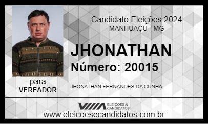 Candidato JHONATHAN 2024 - MANHUAÇU - Eleições