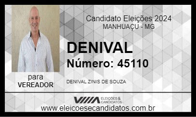 Candidato DENIVAL 2024 - MANHUAÇU - Eleições