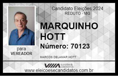 Candidato MARQUINHO HOTT 2024 - REDUTO - Eleições