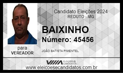 Candidato BAIXINHO  2024 - REDUTO - Eleições