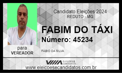 Candidato FABIM DO TÁXI 2024 - REDUTO - Eleições