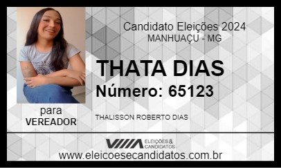 Candidato THATA DIAS 2024 - MANHUAÇU - Eleições