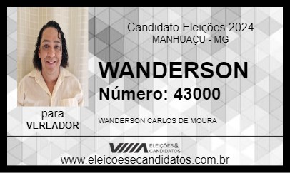 Candidato WANDERSON 2024 - MANHUAÇU - Eleições