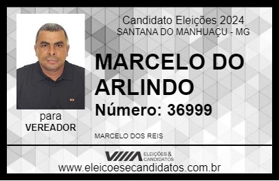 Candidato MARCELO DO ARLINDO 2024 - SANTANA DO MANHUAÇU - Eleições