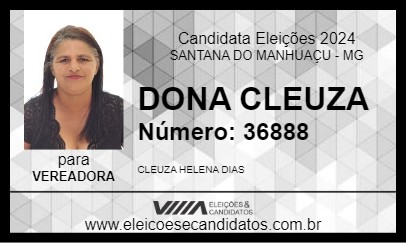 Candidato DONA CLEUZA 2024 - SANTANA DO MANHUAÇU - Eleições