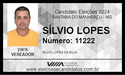 Candidato SÍLVIO LOPES 2024 - SANTANA DO MANHUAÇU - Eleições