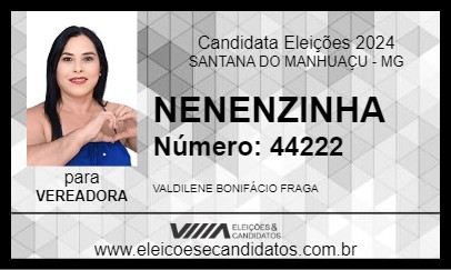 Candidato NENENZINHA 2024 - SANTANA DO MANHUAÇU - Eleições