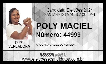 Candidato POLY MACIEL 2024 - SANTANA DO MANHUAÇU - Eleições