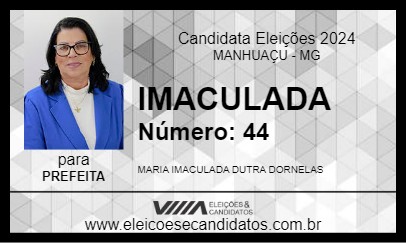 Candidato IMACULADA 2024 - MANHUAÇU - Eleições