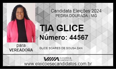 Candidato TIA GLICE 2024 - PEDRA DOURADA - Eleições