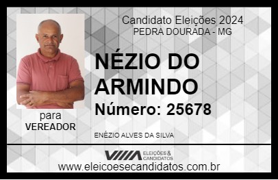 Candidato NÉZIO DO ARMINDO 2024 - PEDRA DOURADA - Eleições