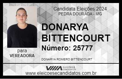 Candidato DONARYA BITTENCOURT 2024 - PEDRA DOURADA - Eleições