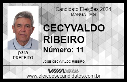 Candidato CECYVALDO RIBEIRO 2024 - MANGA - Eleições